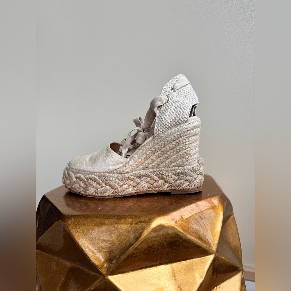 Paloma Barcelo Espadrille Platform Wedge Sandals, Size 9.5 - Picture 5 of 15